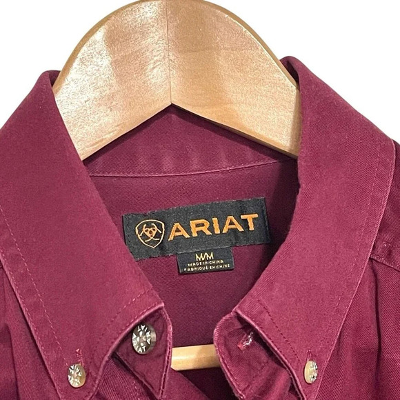 Ariat Button Up Long Sleeve Shirt Western Cowboy Size Medium - Picture 4 of 7